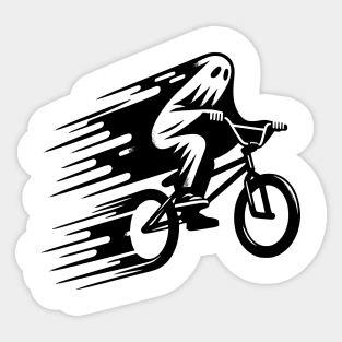 Halloween Ghost BMX rider Sticker